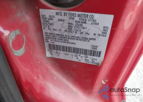 2006 Ford F-250 Lariat/Xl/Xlt from USA, damaged, VIN 1FTSX215X6EB03402